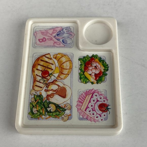 Barbie Playset Accessory Meal Tray With Pretend Food Sectional Kids Pretend Play - Picture 3 of 6